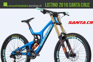 Catalogo e listino 2016 biciclette Santa Cruz