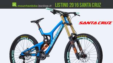 Catalogo e listino 2016 biciclette Santa Cruz