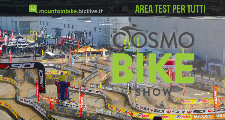 Area test della fiera Cosmo Bike Show: test mtb, test emtb, test bici da corsa, test bici elettriche e test gravel