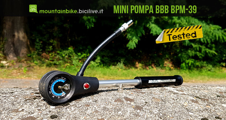 Doggo MTB portatile Nero mini pompa ad aria ad alta pressione analogica per mountain bike ammortizzatore