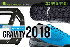 foto delle nuove scarpe e pedali shimano mtb 2018