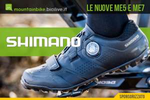I nuovi modelli 2021 di scarpe per mtb Shimano ME5 e Shimano ME7