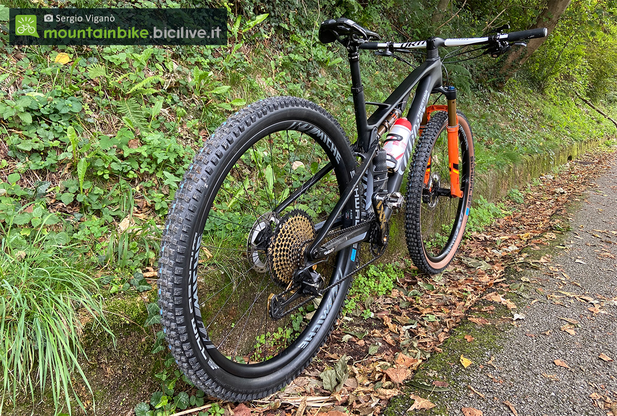 La mountainbike usata da Sergio Viganò per testare le nuove ruote Miche K4