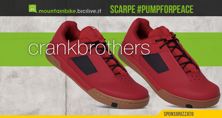 Le nuove scarpe per mountainbike Crank Brothers Mallet Lace e Stamp Lace per l'iniziativa Pump for Peace 2022