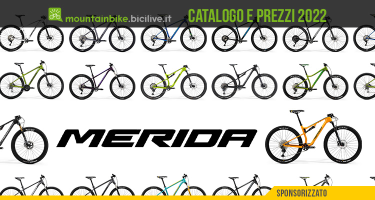 Il catalogo e i prezzi delle nuove mountainbike Merida 2022