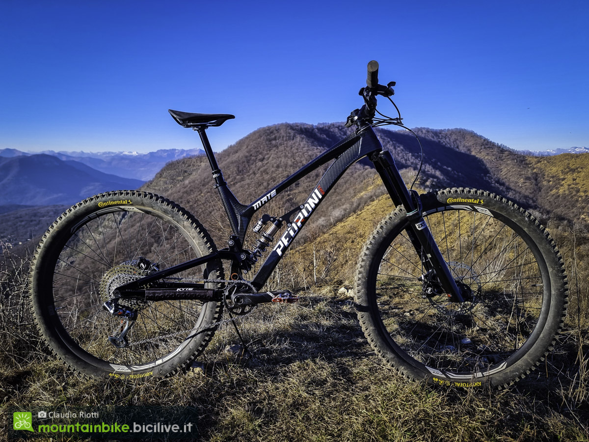 Foto della mountain bike da enduro Pedroni Mate di profilo