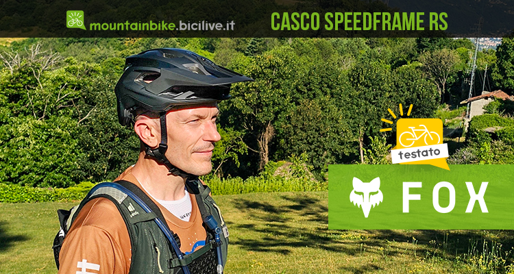Foto di Claudio Riotti durante il test del casco Fox Speedframe RS da MTB.