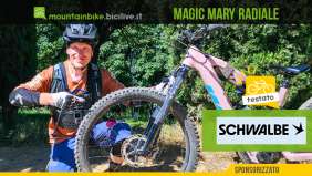 Foto di Claudio Riotti durante il test degli pneumatici MTB enduro e downhill Magic Mary Gravity Pro di Schwalbe
