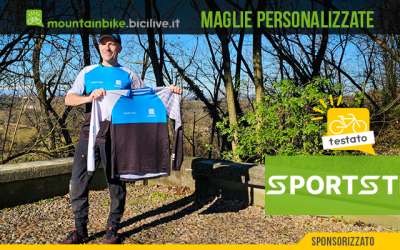 Foto di Claudio Riotti durante il test delle maglie personalizzate Bicilive made by Sportstex.
