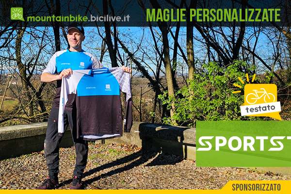 Foto di Claudio Riotti durante il test delle maglie personalizzate Bicilive made by Sportstex.