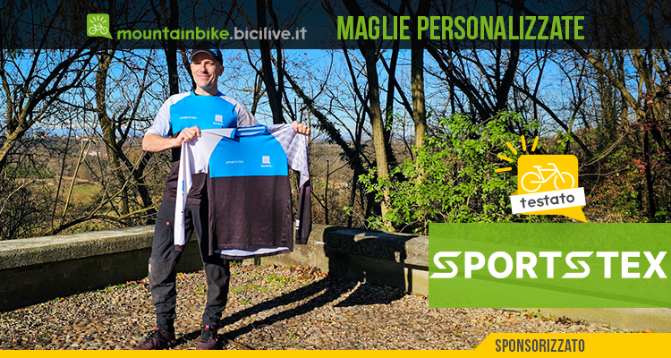 Foto di Claudio Riotti durante il test delle maglie personalizzate Bicilive made by Sportstex.