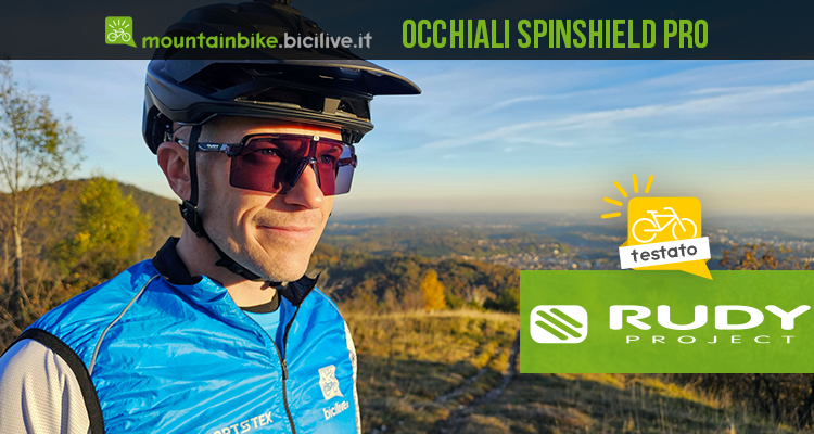 Foto di Claudio Riotti durante il test degli occhiali da MTB Rudy Project modello Spinshield PRO