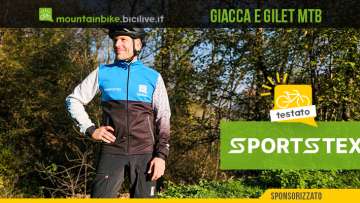 Foto di Claudio Riotti durante il test della giacca e gilet sportstex 2026