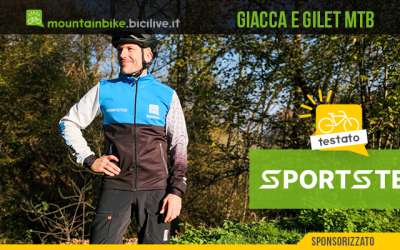 Foto di Claudio Riotti durante il test della giacca e gilet sportstex 2026