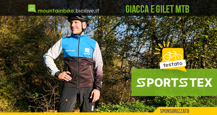 Foto di Claudio Riotti durante il test della giacca e gilet sportstex 2026