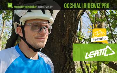 Foto di Claudio Riotti durante il test degli occhiali Leatt Ridewiz Pro fotocromatici.