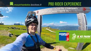 Foto di Claudio Riotti durante una due giorni al bike park Kronplatz.