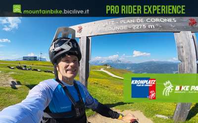 Foto di Claudio Riotti durante una due giorni al bike park Kronplatz.
