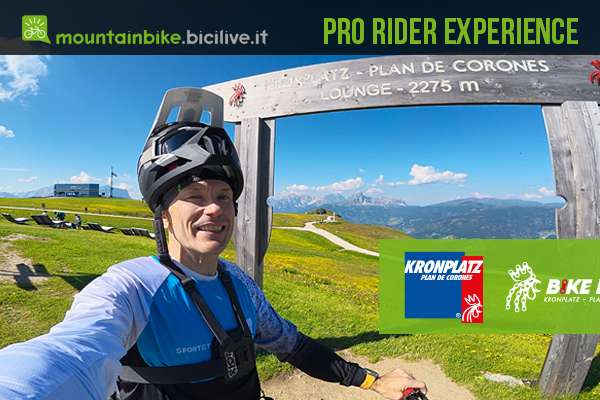 Foto di Claudio Riotti durante una due giorni al bike park Kronplatz.