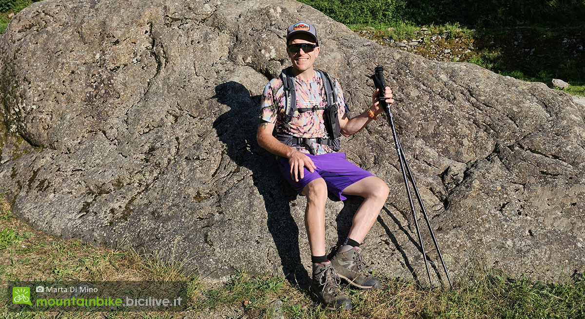 Foto di Claudio Riotti durante il test della maglia in lana merino Mons Royale Icon in montagna