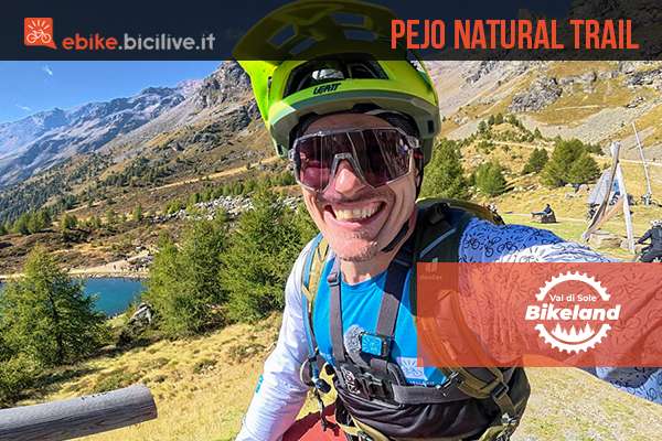 Foto di Claudio Riotti durante la perlustrazione dei sentieri in Val di Pejo.